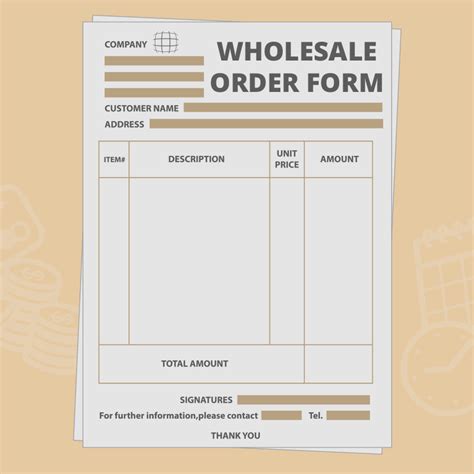 Wholesale Order Form Template - Create Your Own For Free