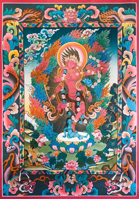 Dakini Kurukulla Tibetan Thangka Painting