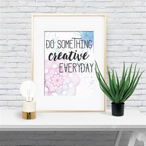 Do Something Creative Everyday Creative Motivation | Etsy