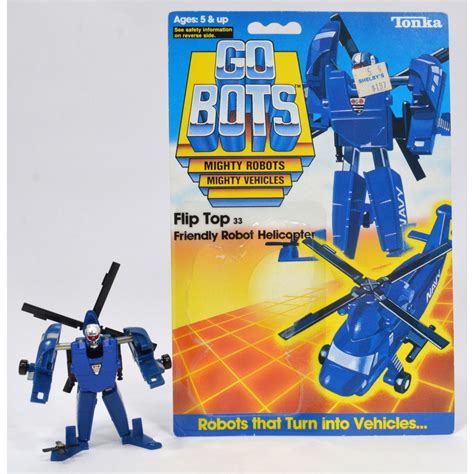 Vintage TONKA GOBOTS "FLIP TOP" #33 Friendly ROBOT HELICOPTER w/ ORIG. – Get A Grip & More