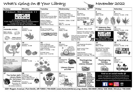 Fort Smith Library Announces November Events | Do South Magazine