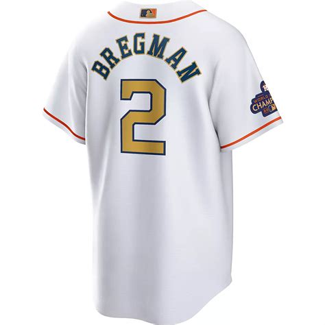 Nike Men's Houston Astros Bregman Gold Replica Jersey | Academy