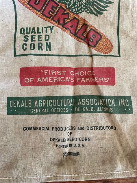 Vintage Dekalb Seed Corn Grain Sack | Etsy