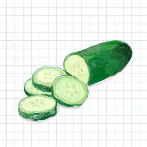 Hand drawn cucumber watercolor style | free image by rawpixel.com ...