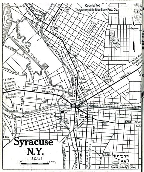 1Up Travel - Historical Maps of U.S Cities.Syracuse, New York 1920 ...