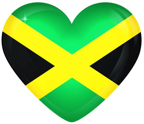 Jamaica Large Heart Flag | Gallery Yopriceville - High-Quality Images and Transparent PNG Free ...
