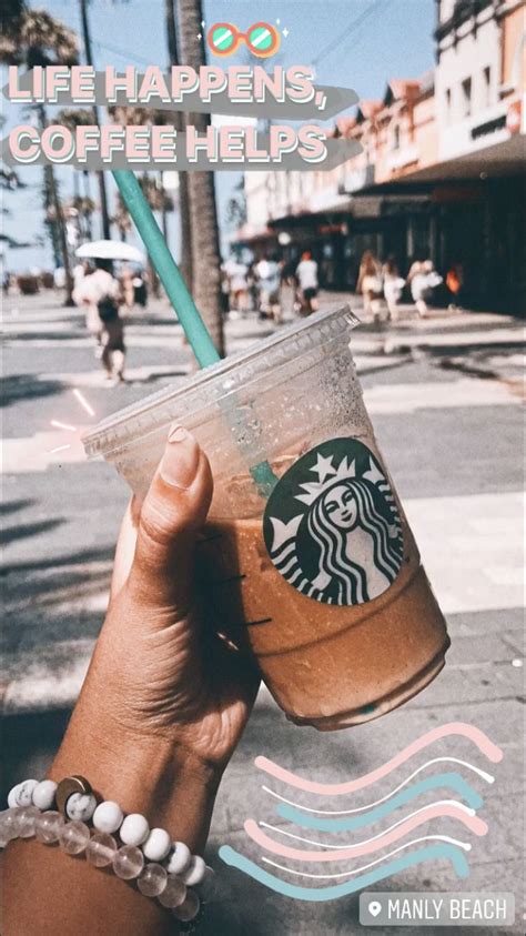 aesthetic, Starbucks coffee, insta story, caption Instagram And Snapchat, Creative Instagram ...