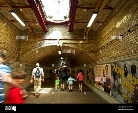 Tunnel leading to museums from South Kensington Underground Station ...