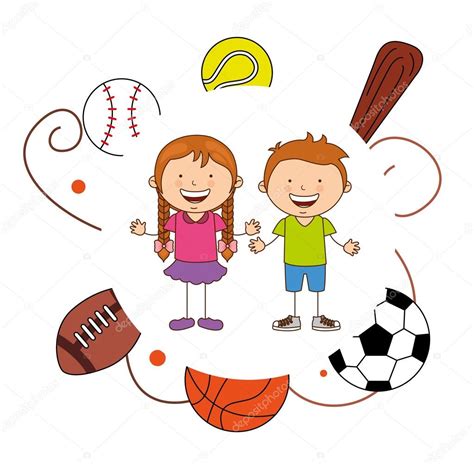 Sport And Children Clipart Cartoon