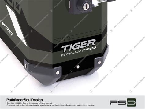 Tiger 900 Rally Pro Expedition panniers stickers kit