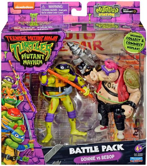 Teenage Mutant Ninja Turtles Mutant Mayhem Mutation Station Donnie vs Bebop Exclusive 4.6 Action ...