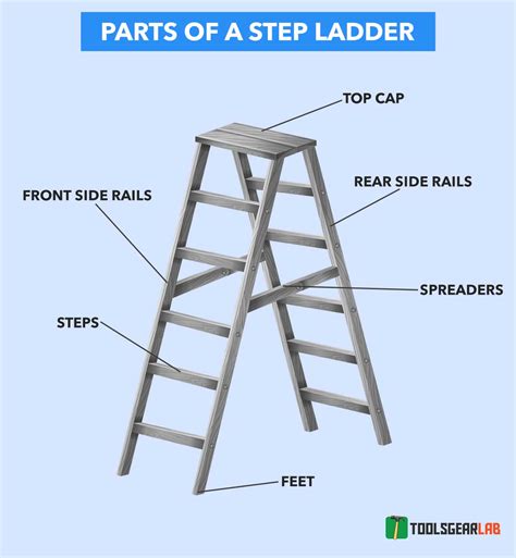 Parts Of A Ladder - With Detailed Diagram Picture - ToolsGearLab