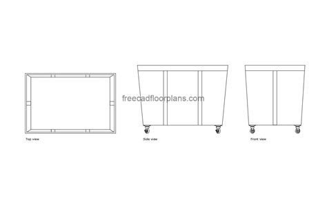 Laundry Hamper Cart - Free CAD Drawings