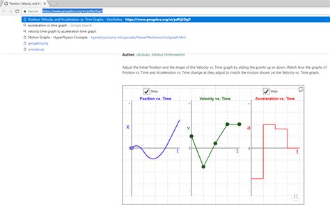 Physics Position Velocity Acceleration Graphs