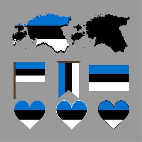 Estonia. Map and flag of Estonia. Vector illustration. 8633421 Vector ...