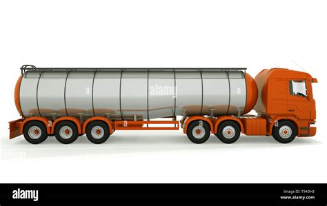 Fuel gas tanker truck isolated. 3D rendering Stock Photo - Alamy