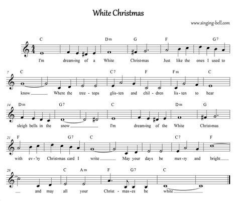 New Post i'm dreaming of a white christmas piano sheet music ...