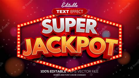 Premium Vector | 3d super jackpot text effect editable text effect