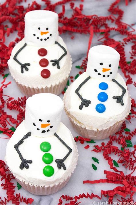 Melting Snowman Cupcakes | Recipe | Christmas cupcakes recipes ...