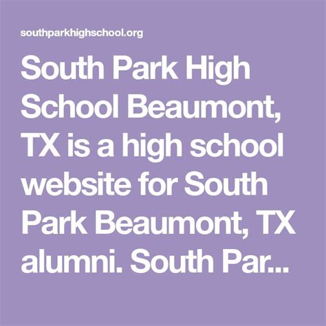 South Park High School Beaumont, TX is a high school website for South ...