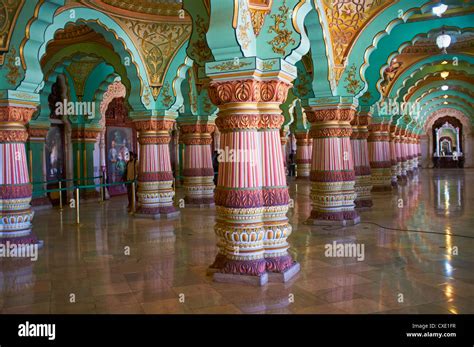 Interior, Maharaja's Palace, Mysore, Karnataka, India, Asia Stock Photo - Alamy