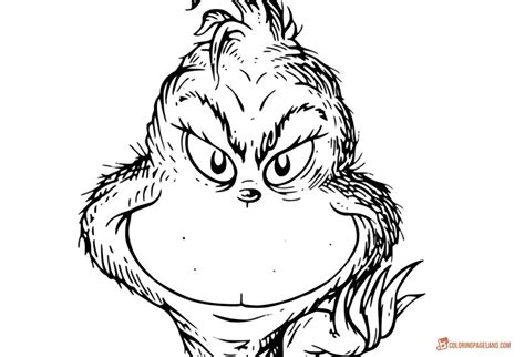 Grinch Face Coloring Pages at GetDrawings | Free download