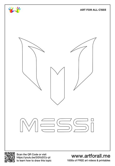 How to draw Messi Logo