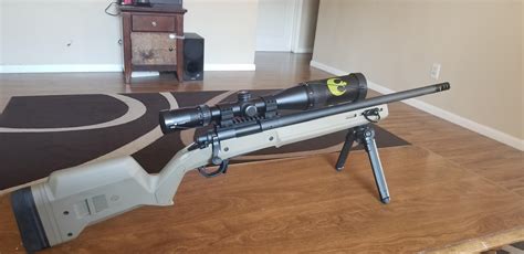 Remington 700 aac. Magpul hunter stock and magpul bipod. : r/guns