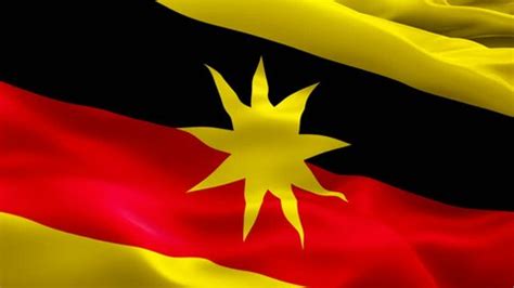 Sarawak Flag National 3d Sarawak Flag Stock Footage Video (100% Royalty ...