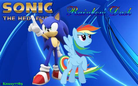 Sonic and Rainbow Dash - Wallpaper[Request] by Knuxy7789 on DeviantArt