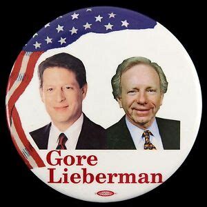 2000 Al Gore Joe Lieberman Flag 3 3/8" Presidential Campaign Pinback Button | eBay