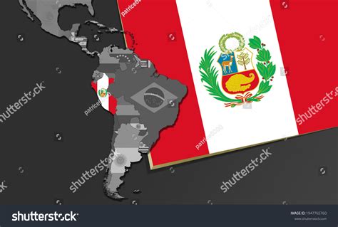 Peru Flag World Map Grey Background Stock Illustration 1947765760 | Shutterstock