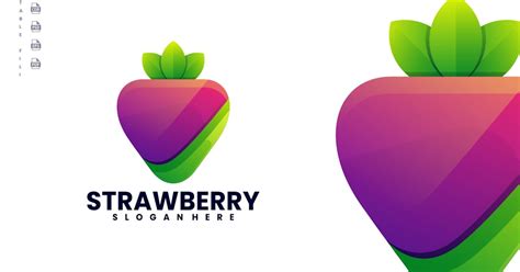 Strawberry Design Logo, Graphic Templates - Envato Elements