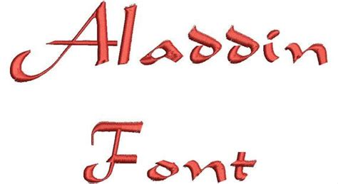 Aladdin Font A-Z and 0 9 Embroidery Design Now Come with .BX | Etsy ...