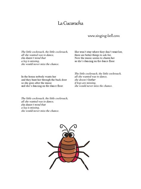 La Cucaracha ENGLISH Lyrics | PDF