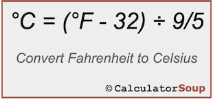 Fahrenheit to Celsius | °F to °C