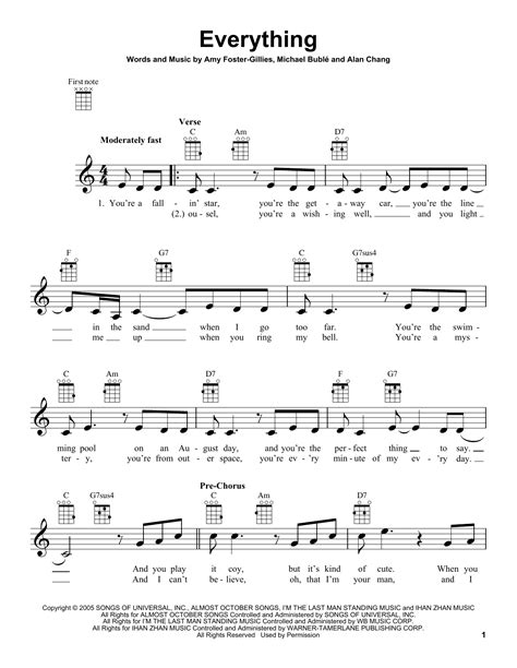 PATCHED Michael Buble Everything Piano Sheet Music Free Printable