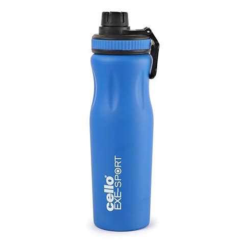 Buy Cello Fit Grip Stainless Steel Water Bottle, 850ml, Blue Online at Low Prices in India ...