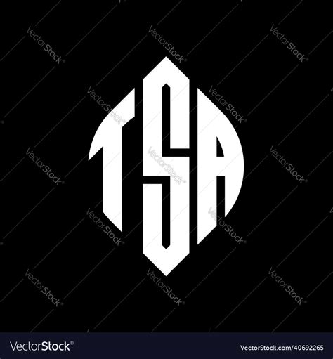 Tsa circle letter logo design with circle Vector Image