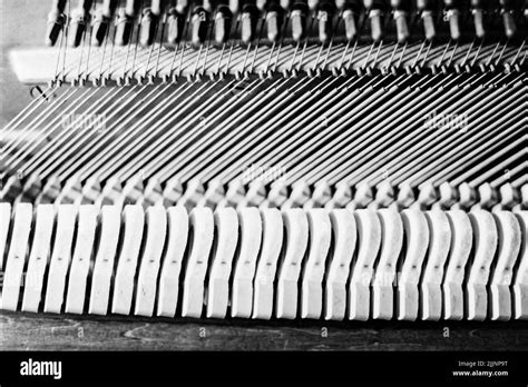 Interior of Piano, Hammers and Strings Stock Photo - Alamy