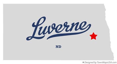 Map of Luverne, ND, North Dakota