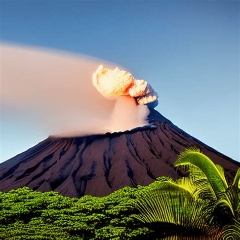 Beautiful Portrait of Hawaiian Goddess Pele with Volcano Background ...