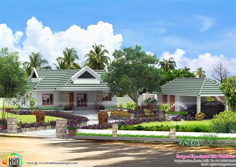 Small Kerala home design with landscape garden | Kerala home design ...