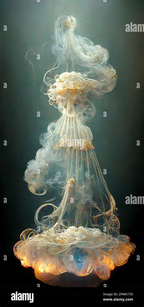 Glowing Bioluminescent Jellyfish Stock Photo - Alamy