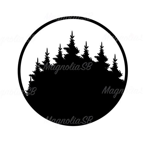 Forest Logo SVG DXF Forest Clipart cutting Forest vector | Etsy