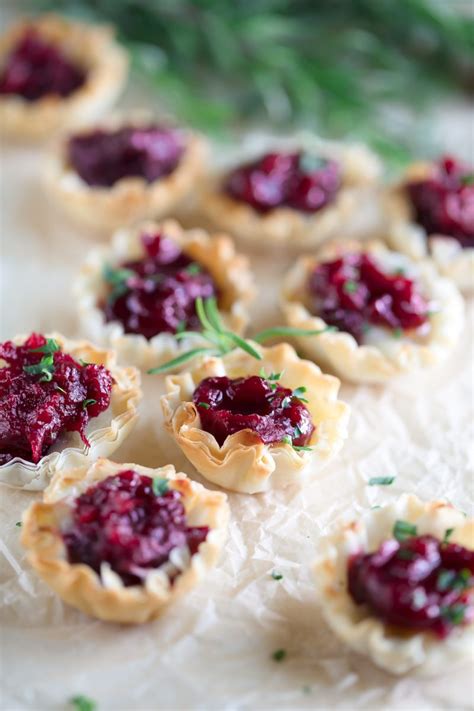 Cranberry Brie Phyllo Cups - An Easy Appetizer Recipe!