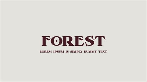 Forest Font : Download Free for Desktop & Webfont