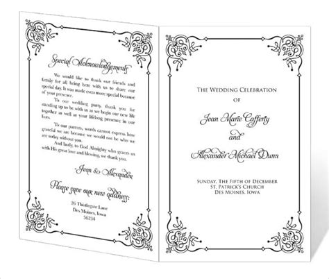 Printable Wedding Program Template Free - Printable Templates Free