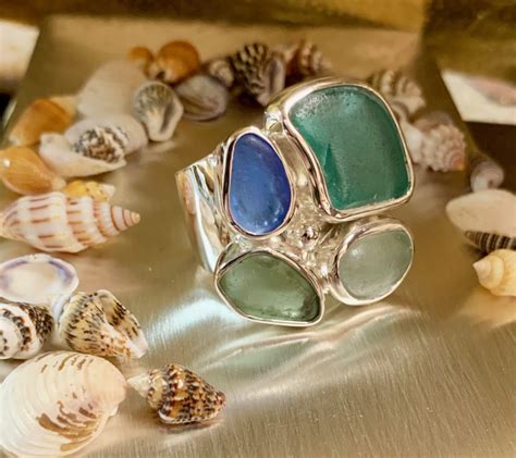 Sea Glass Ring - Stellor Custom Jewelry