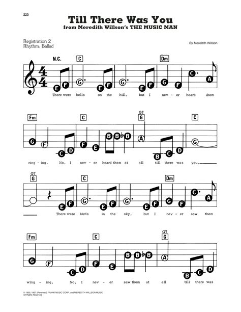 Till There Was You by The Beatles Sheet Music for E-Z Play Today at ...